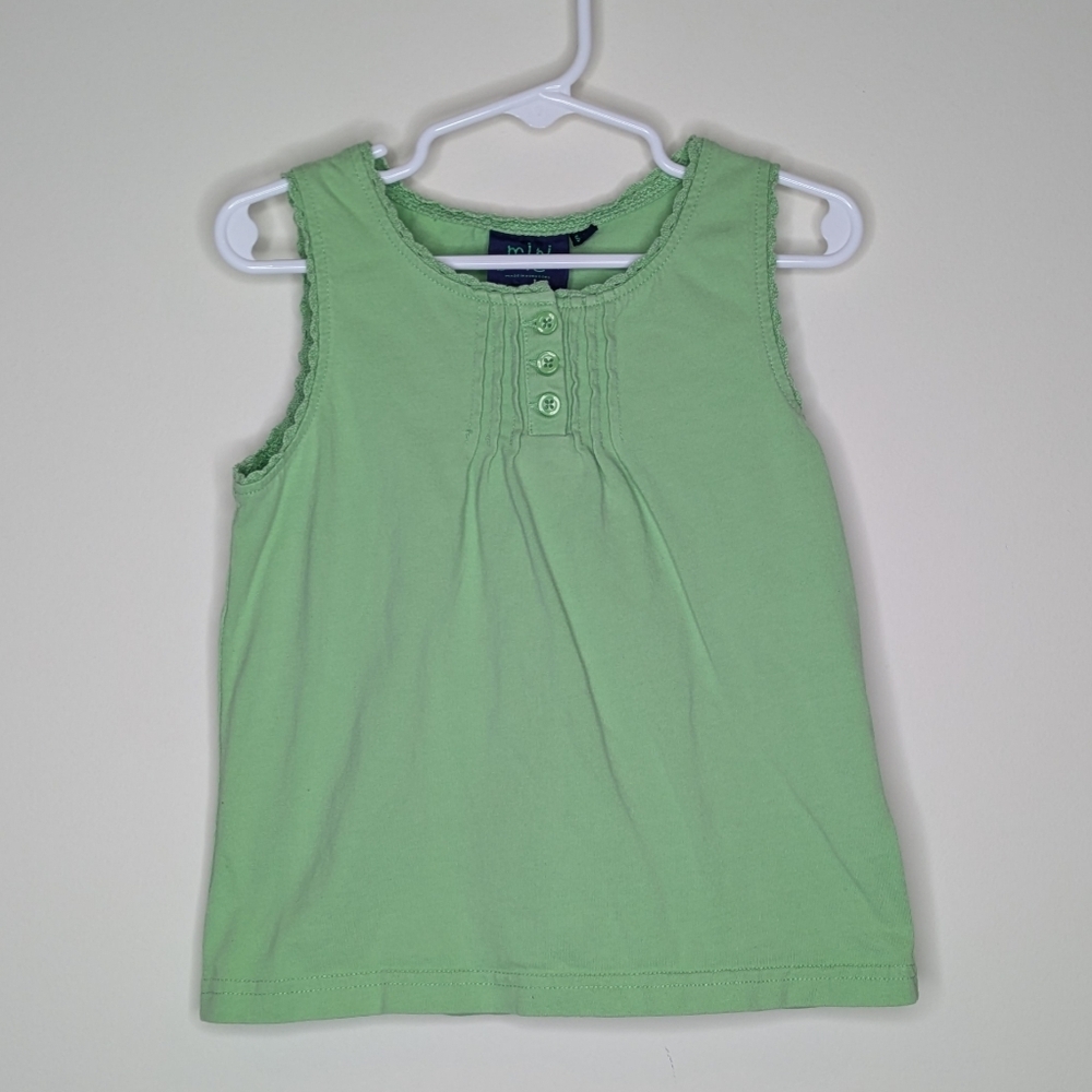 Mini Boden Green Sleeveless Shirt 5/6